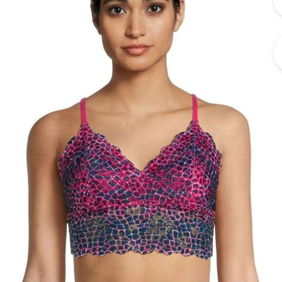 No Boundries Lace Racerback Bralette- Multi-Color - Picture 2 of 7